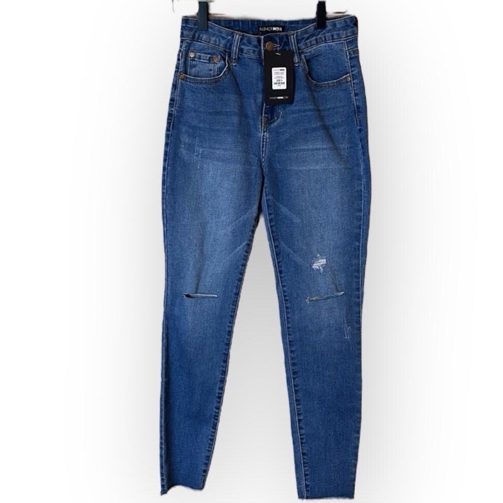 NWT Greatest Love of All Skinny Jeans Medium Blue Wash Fashion Nova Sz 5